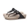 2024 Stylish Summer Wedge Flip Flops For Women Comfortable Beach Sandals With Thick Sole