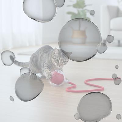 Interactive Cat Toy Ball with Tail Automatic Rolling Ball Fun Exercise Toys for Small/Medium/Large Cats To Keep Them Busy