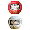 2x Japanese Doll Ornament Piggy Business
