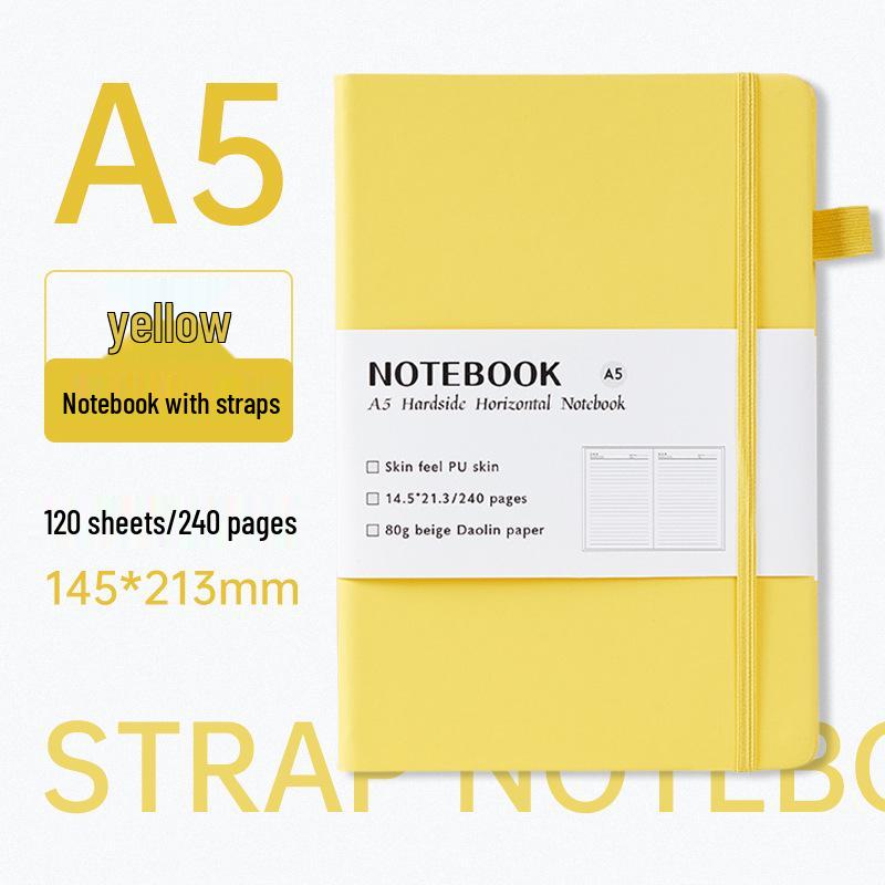 Minimalistisches A5 Notizbuch mit Gummiband für Geschäftsbesprechungen und das Büro