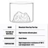 180ml/280ml Mountain Ridge Tumbler with 3D Mountain Base Crystal Whiskey Glass for Bourbon & Scotch