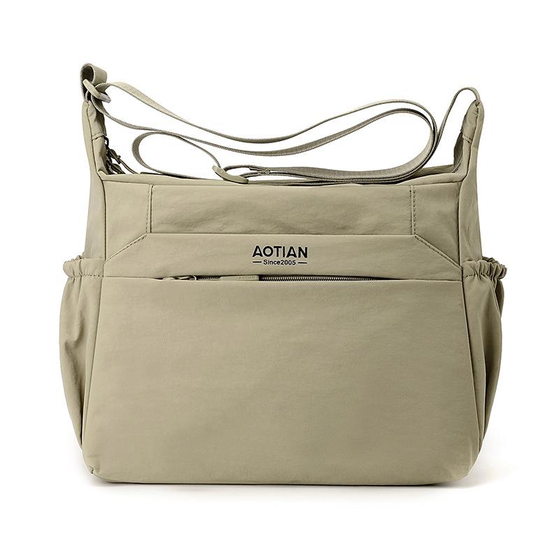 Casual Nylon Crossbody Shoulder Bag with Side Pockets Lightweight Travel Purse for Women Daily