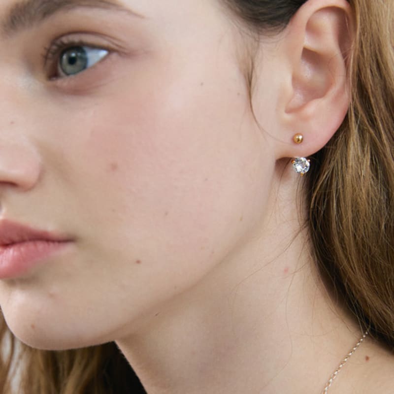 OudStudio Crystal Two-way Earring_Gold