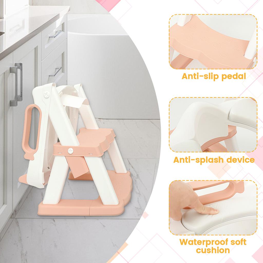 Newly Foldable Baby Boy Portable Potty Child Potty Training Seat Baby Toilet Pot Step Stool Toddler Potty Portable Child Urinal