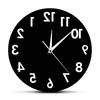 Wall Anti Reverse Clock Modern Backwards Time Run Counter Clockwise Watch Wall