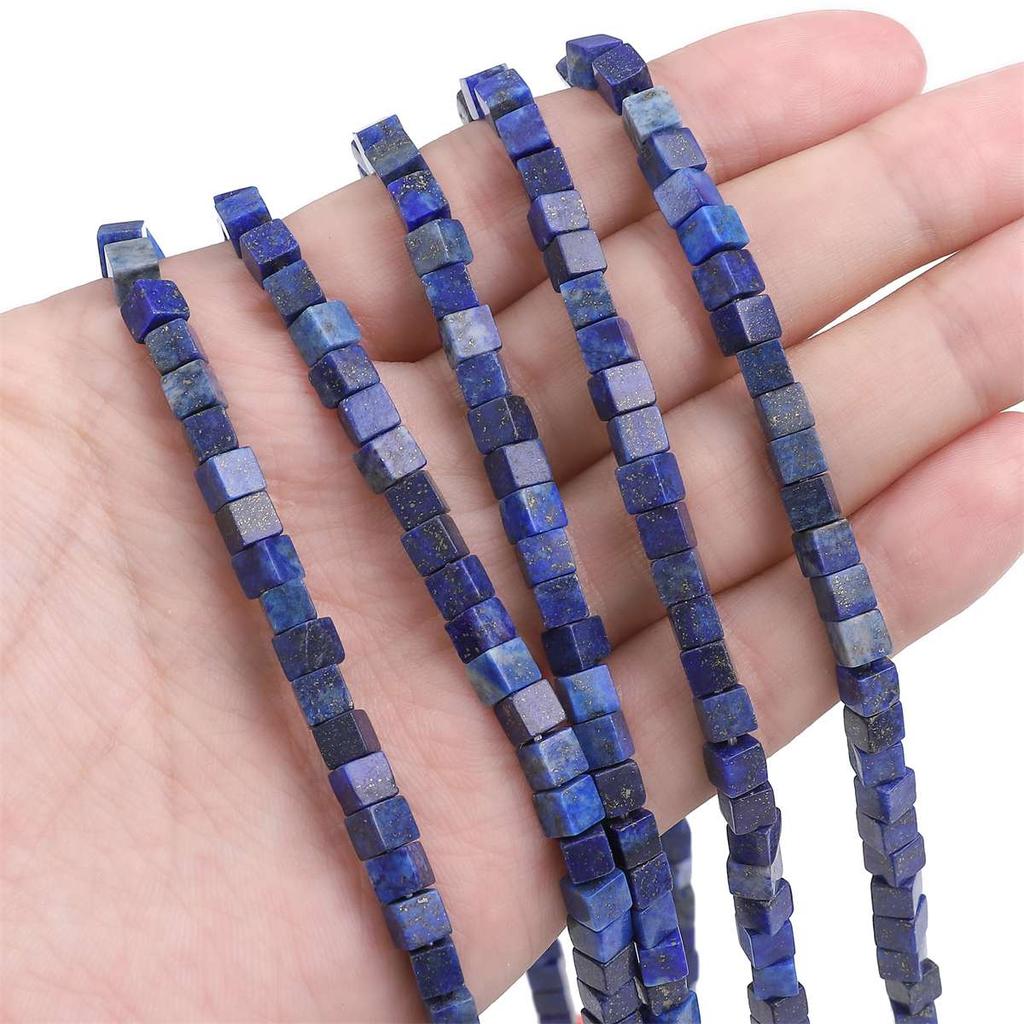 4mm Natural Stone Square Cube Beads Tiger Eye Agate Quartz Aventurine Stone E Spacer Loose Beads for Jewelry Making  85pcs 38cm
