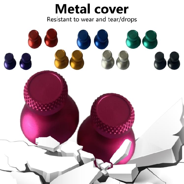 Aluminum Metal Analog Grips Stick Cover Mushroom Gamepad Rocker Caps Suitable For Controller Thumbstick Accessory 1 Pair