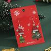 Wind Christmas Earrings with Diamonds Autumn and Winter Christmas Hat Rhinestone Studs Earrings Fashion Festive Ear Hooks