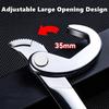 Universal 72-Tooth Ratchet Wrench Double Headed Labor Saving Adjustable Large Open End Wrench Steel High Hardness Repair Tools
