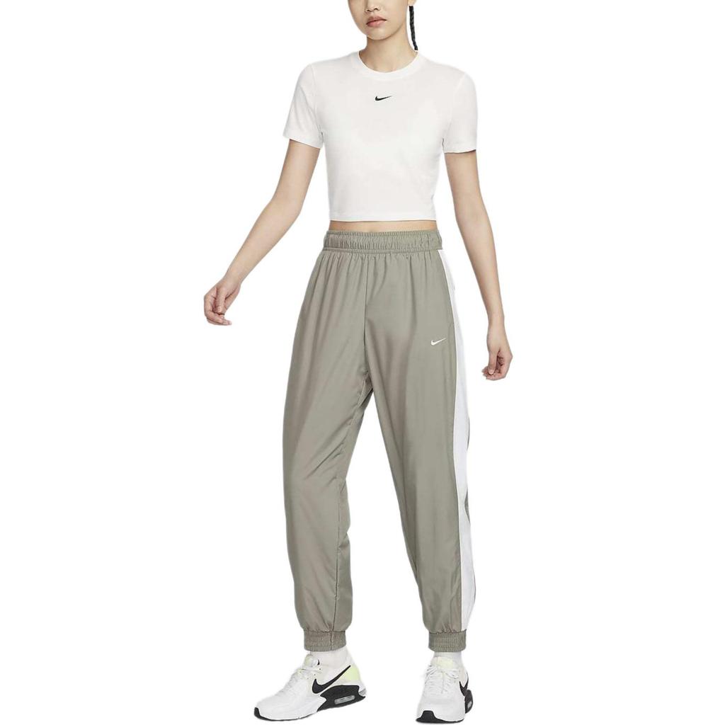 Nike Sportswear Classics Sonnenschutz Bequem Lässige Strickhose Damen Hose Hellarmeegrün Weiß FV7661320
