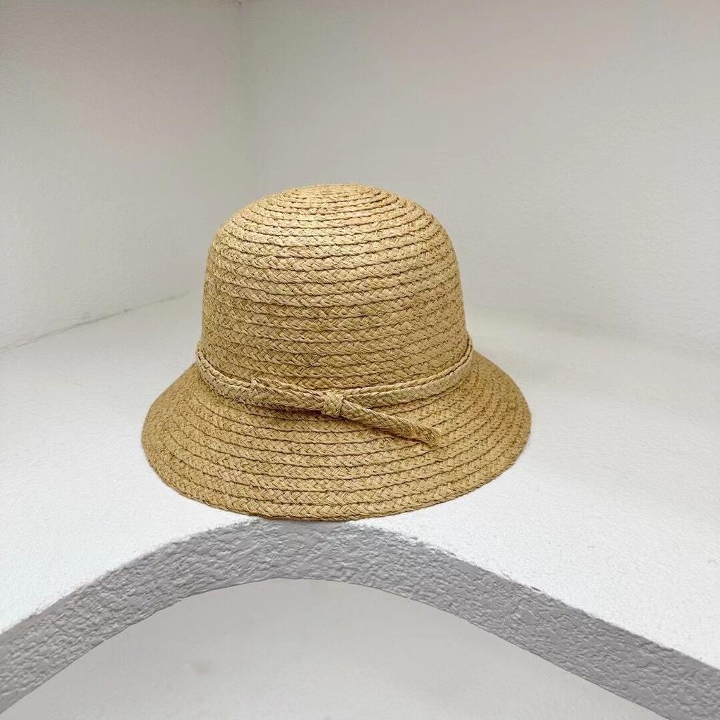 Spring Summer New Natural Raffia Handmade Fashion Fisherman Bucket Hat For Women Outdoor Sports Sun Hat Basin Hat Harajuku K Pop