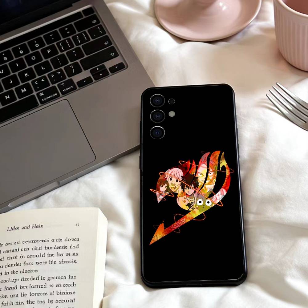 F-Fairy Comics TailS Anime Phone Case For Samsung S25,24,23,22,30,21,10,9,Ultra,Plus,Lite,FE,4,5 G Soft Black Case