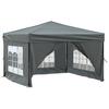 Foldable Party Tent with Side Walls Anthracite 3x3 M