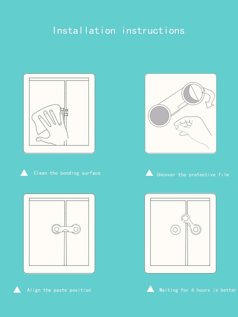 1/5/10pcs Multi-functional safety lock Baby safety cabinet drawer door buckle household white bathroom refrigerator lock