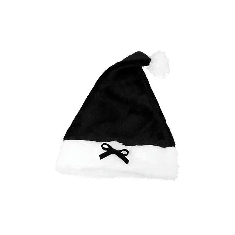 Chapeau Décoratif de Noël Nœud Rouge Féminin Hiver Photo Ambiance Nouvel An Peluche Déguisement de Noël