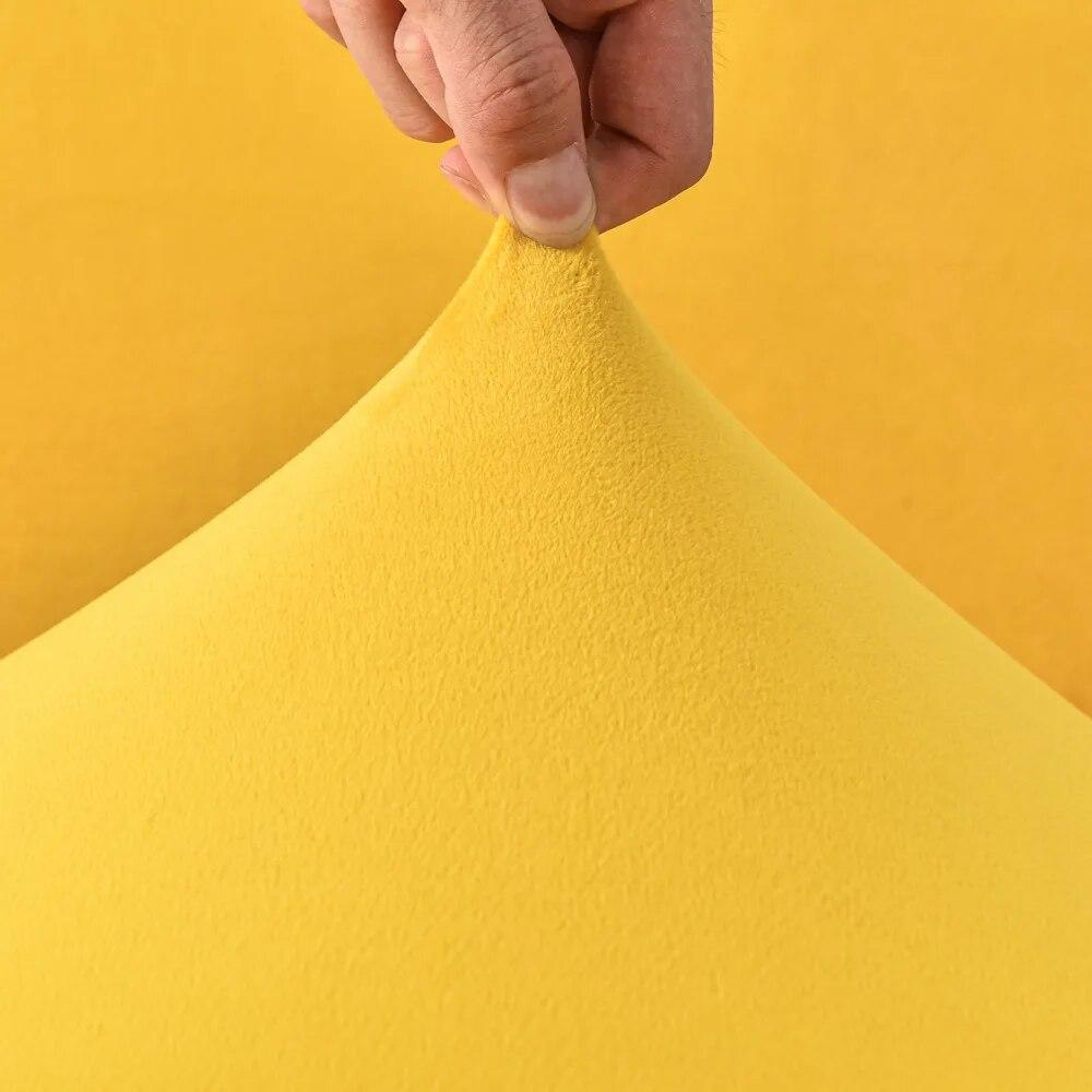 Velvet Armless Chair Cover Solid Color Sofa Stool Slipcover Nordic Accent Stretch Chair Covers Elastic Couch Protector Cover