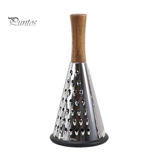 

Конусная терка для сыра из нержавеющей стали с деревянной ручкой, 3-сторонняя терка для овощей, сыра, шоколада, овощей, кухонная терка для пармезана M