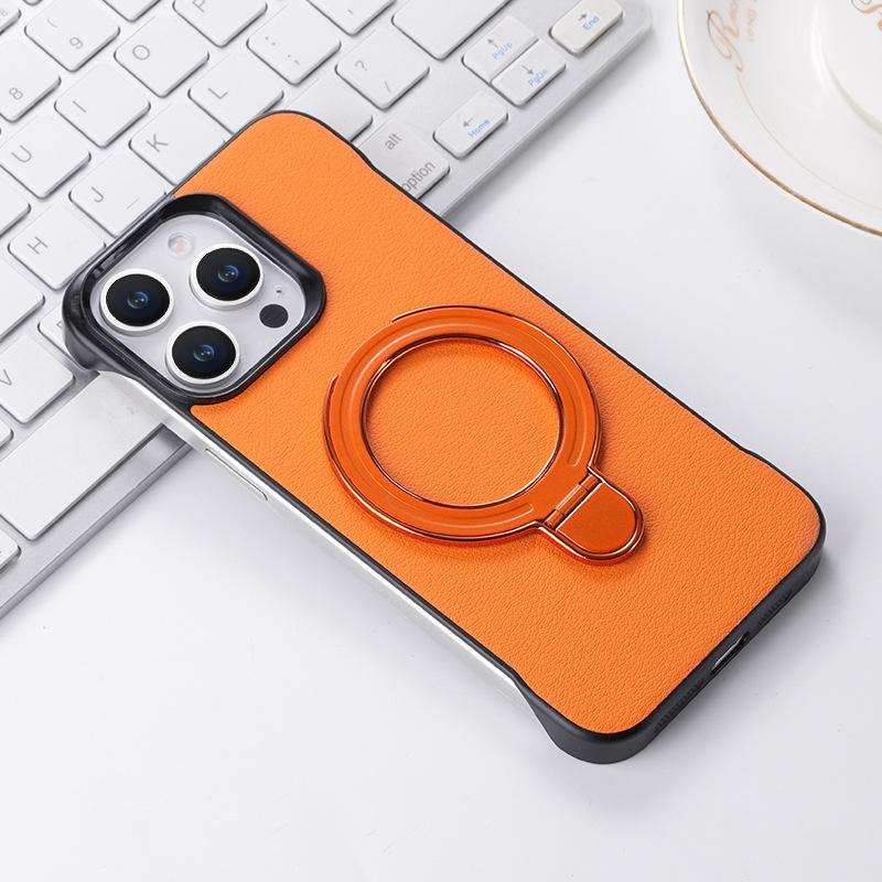 

Подходит для Apple 16promax Магнитный кронштейн Чехол для мобильного телефона Безрамочный Защитный чехол для iPhone 15 14 Пластик Кожа iPhone16Promax