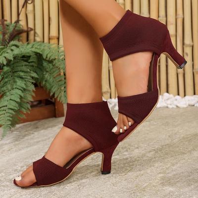 European and American Toe-strap Temperament Versatile High Heels Comfortable New Slim Heels Fish Mouth Sandals for Women