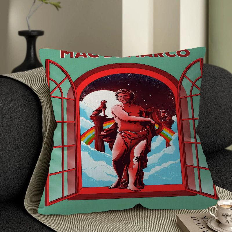 Mac Demarco Maple Design Cushion Cover Happy Autumn Harvest Decor Holiday Decorati Pillow Cover