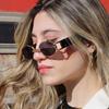 1PC Unisex Plastic Fashion Oval Sunglasses UV Protection for Street Photography Beach Travel Party Driving