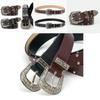 Y2k Vintage Faux Leather Belt With Alloy Buckle And Decorative Studs For Jeans And Outfits