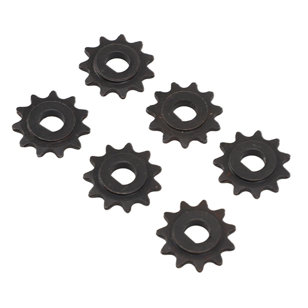 6 STK 25H 11T Motor Tannhjul 8mm Stål Elektrisk Sparkesykkel Motor Motor Tannhjul Kjedehjul med D-formet Monteringshull for MY1020 Høyhastighetsmotor