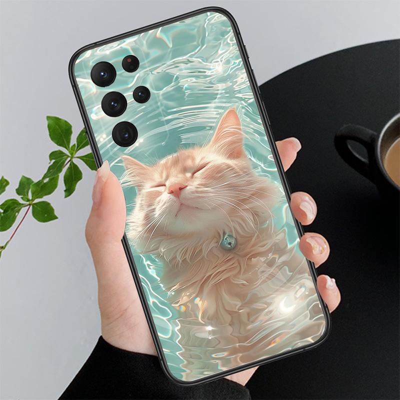 Phone Case For Samsung A17 A55 A16 A56 A35 A15 A53 A54 A33 A34 A25 A05S A52 A52S A07 A26 A06 Cute Cats