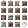 Stylish 18'' Vintage Letter Pillow Case Cushion Cover For Home Office And Sofa Decor