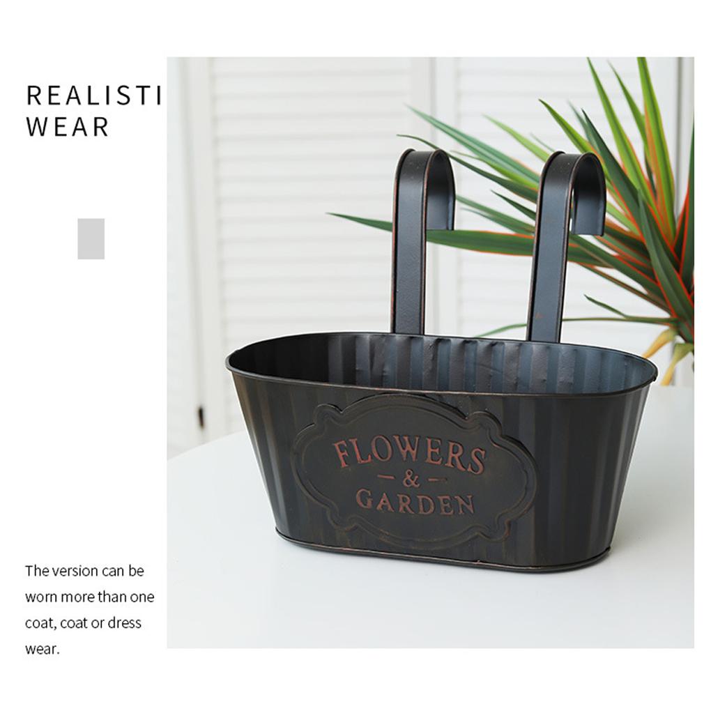 Hanging Iron Flowerpot With Detachable Hooks Easy To Install Anywhere Detachable Handle Flowerpot