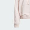 adidas Pulôver Quente Macio Cor Sólida com Capuz Camiseta Manga Longa Feminina Tops Rosa IS1587