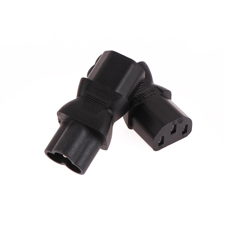 1pc Socket Ac Adapter Power Iec320 3pin C13 Female To C6 Male Plug Ac Power Adapter Electrical Socket Converter