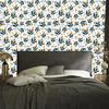 Wallpaper Flowers White, Light Gray, Turquoise and Cream 50x1000