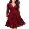 Lace V-Neck Swing Dress - European & American Style Women's Fashion