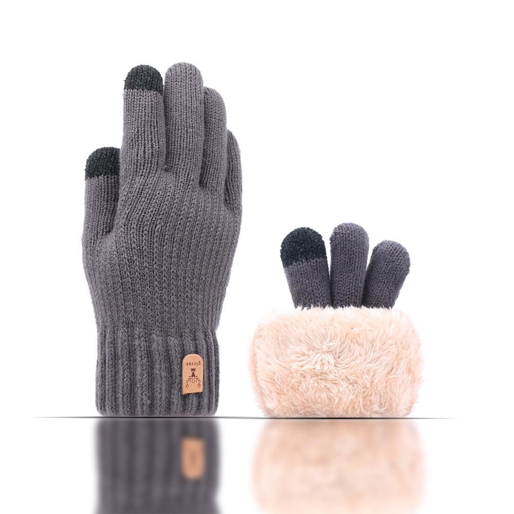 Men's Thick Fleece Lined Touchscreen Winter Gloves