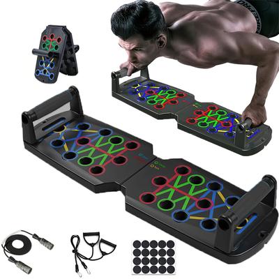 Tabla de flexiones portátil y multifuncional, equipo de fitness plegable para entrenamiento de pecho, abdomen, brazos y espalda