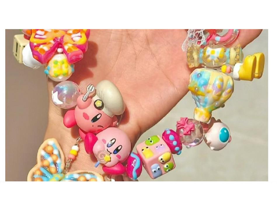 15mm Multi-color Eco-friendly Silicone Macaron Phone Chain & Keyring Jewelry DIY Kit