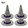 Halloween Mini Witch Hat Desktop Decor Little Witch Hat Table Wine Bottle Decoration Hats DIY Handmade Doll Cosplay Party Favors