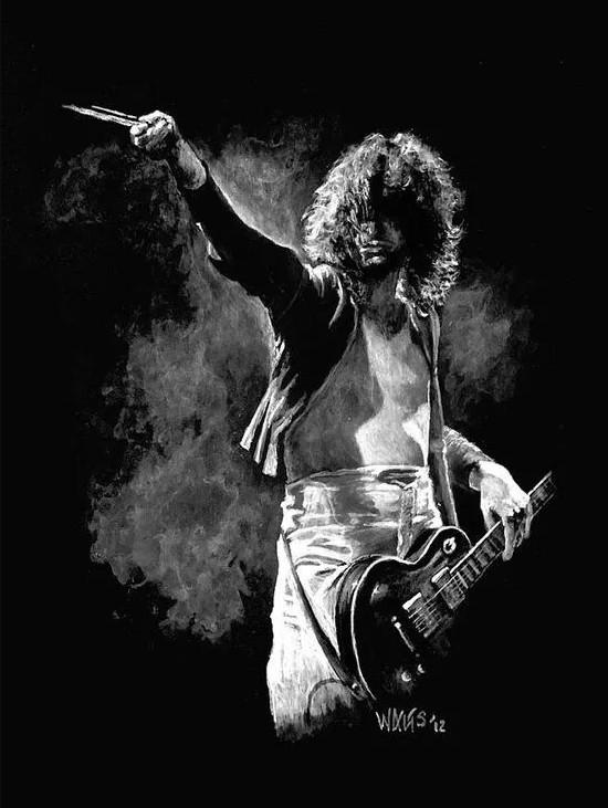 Led Zeppelin Band Member Jimmy Page T-shirt size S-5XL L