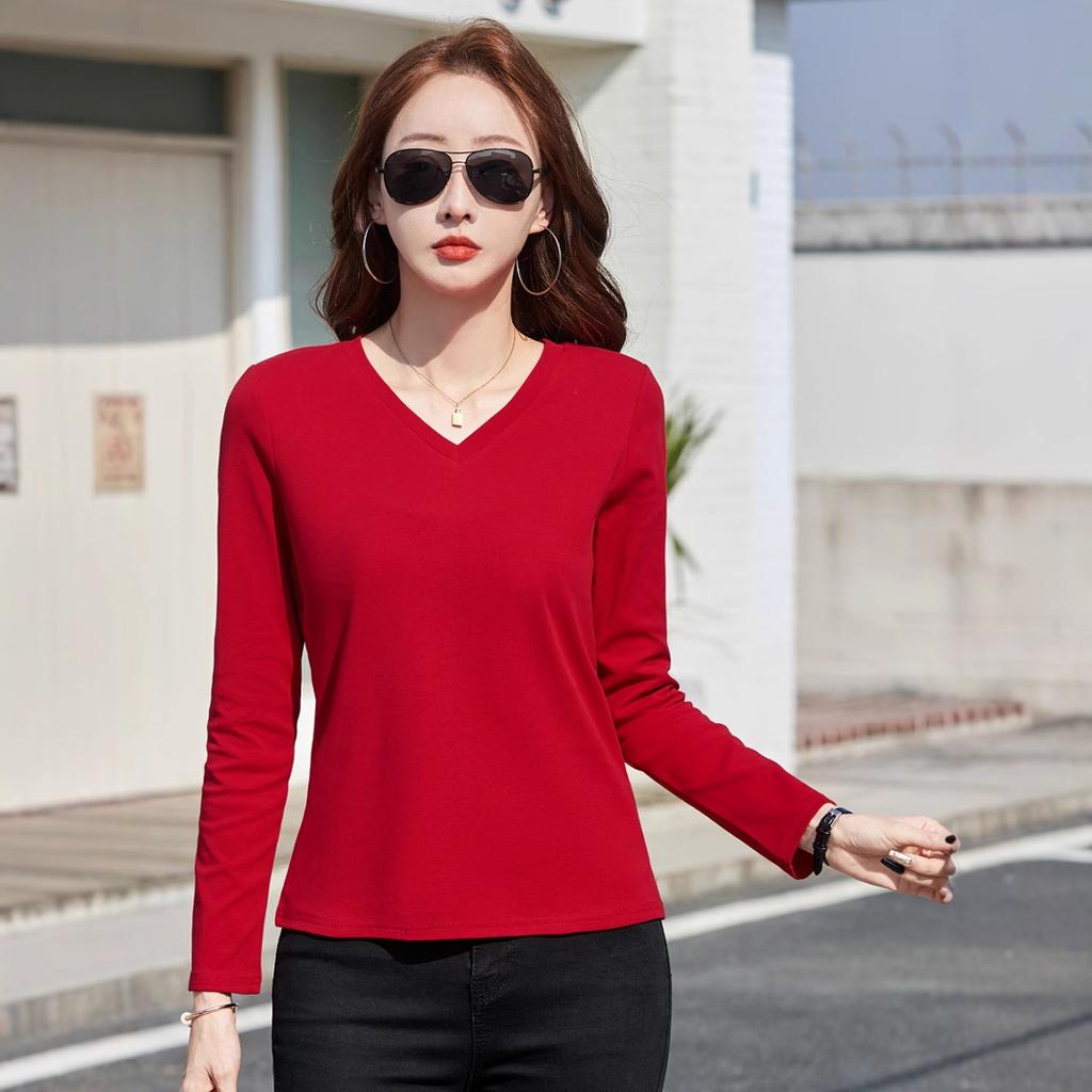 Women's Slim Shirt Korean Fashion Autumn Long Sleeve Women Stay Warm Elegant Pullover Women's Top