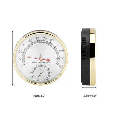 Indoor Thermometer-Hygrometer with Metal   for Sauna Rooms, High  , Scale with Pleasant Color, Widely Used for Temperature and Humidity Mea