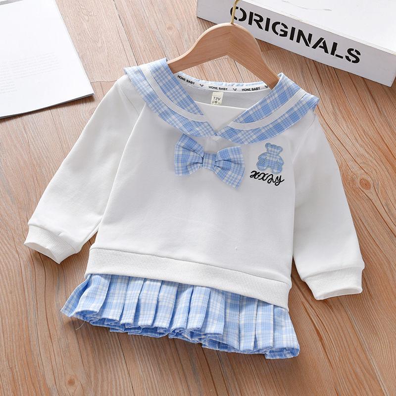 

Осенний новый свитер для девочек «Сокровище», корейские детские топы для девочек в стиле колледжа 130 белый