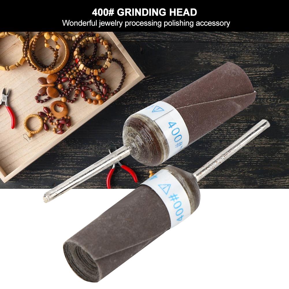 10pcs 400# Sandpaper Grinding Wheels Head Jewelry Grinding Machine Accessory