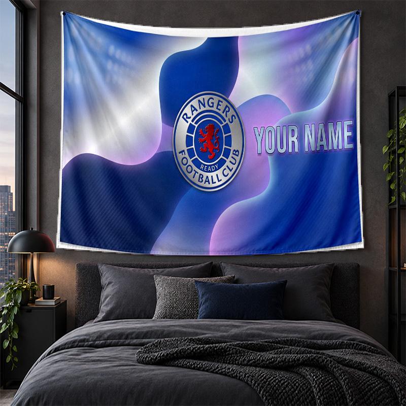 Personalisierte Wandbehänge Rangers FC Muster Kunst Hintergrundtuch