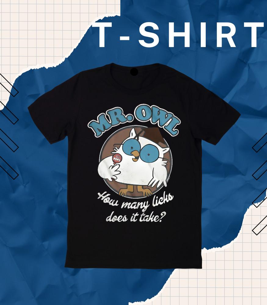 

Mr Owl How Many Licks Does it Take Mens T Shirt Candy EB. 4XL