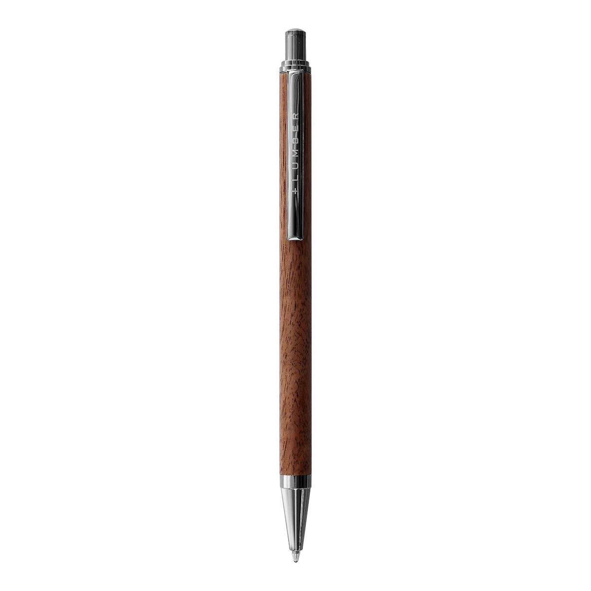 

BALLPOINT PEN KNOCK wooden ballpoint pen LUMBER by Hacoa SLIM 1.0mm Knock-style (walnut) +