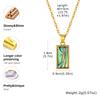 Minimalist Square Shell Pendant Necklace for Women, Copper 14K Gold Plated Geometric Pendant, Elegant Aesthetic Jewelry Gift