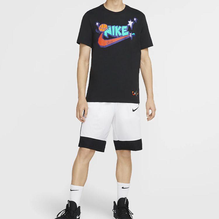 Nike T Shirts Men's Black Crew Neck Moderate Straight Fit CD1307-010