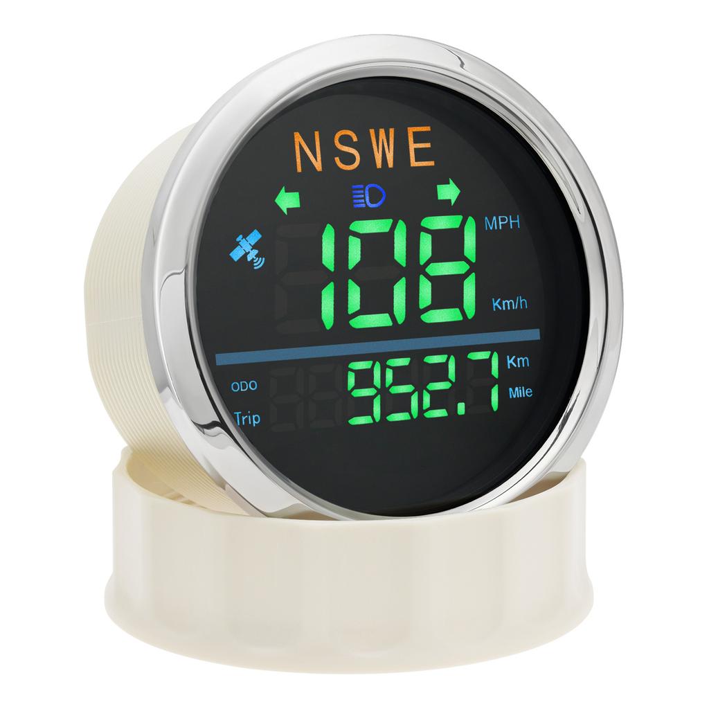 85mm Digital GPS Speedometer For Car Truck Boat Motorcycle Speed Gauge with GPS Antenna Odometer Trip KMH MPH Compass Gauge