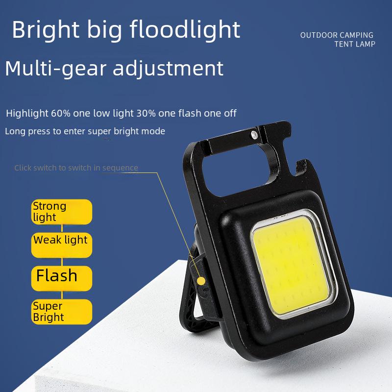 Portable Magnetic Mini Keychain Flashlight: Multifunctional Outdoor Emergency Light